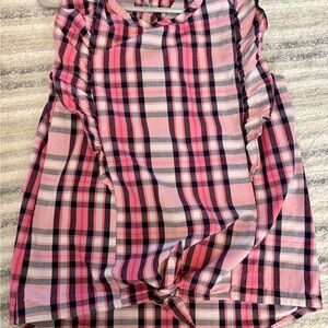 Plaid Pink Sleeveless Top